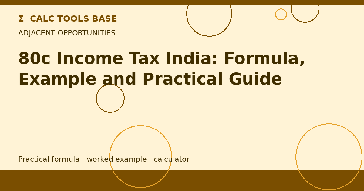 80c Income Tax India