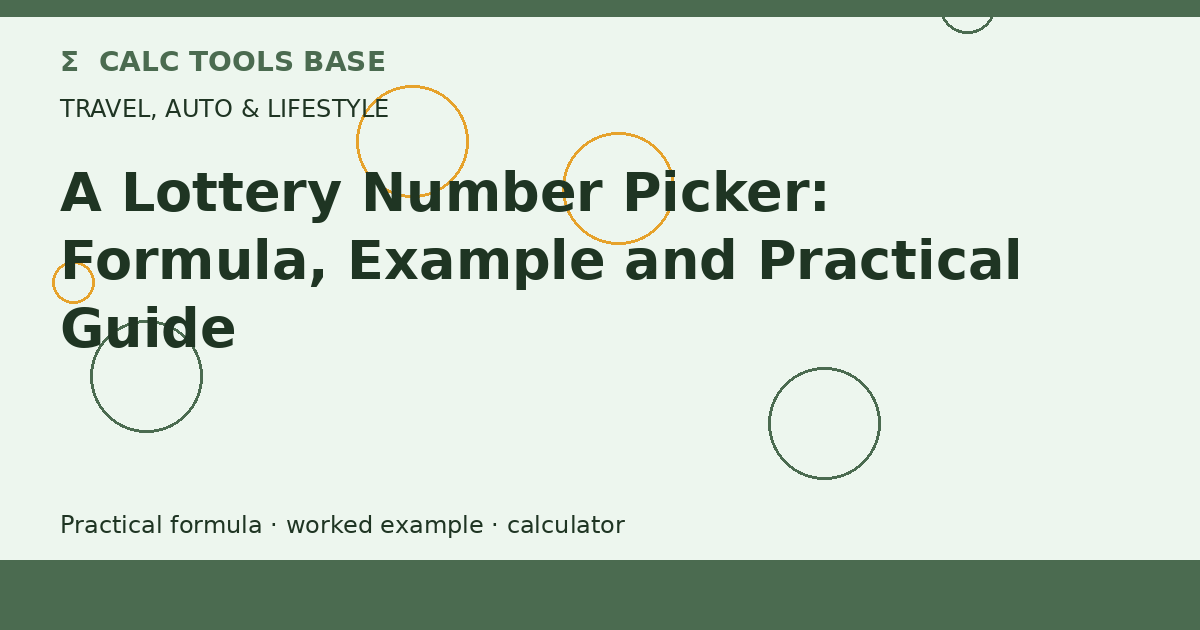 A Lottery Number Picker