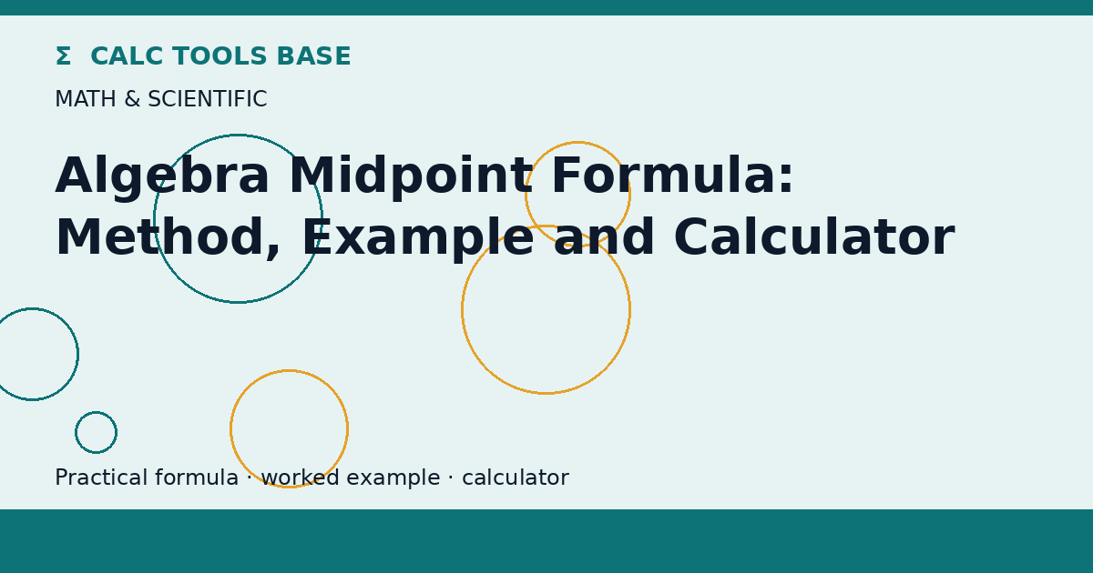Algebra Midpoint Formula