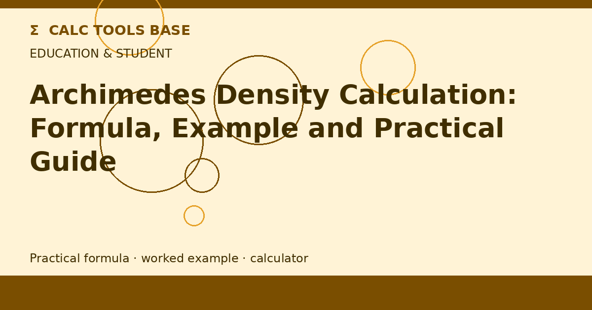 Archimedes Density Calculation