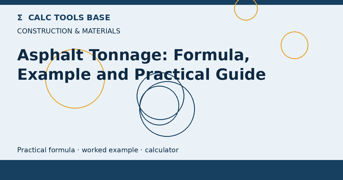 Asphalt Tonnage