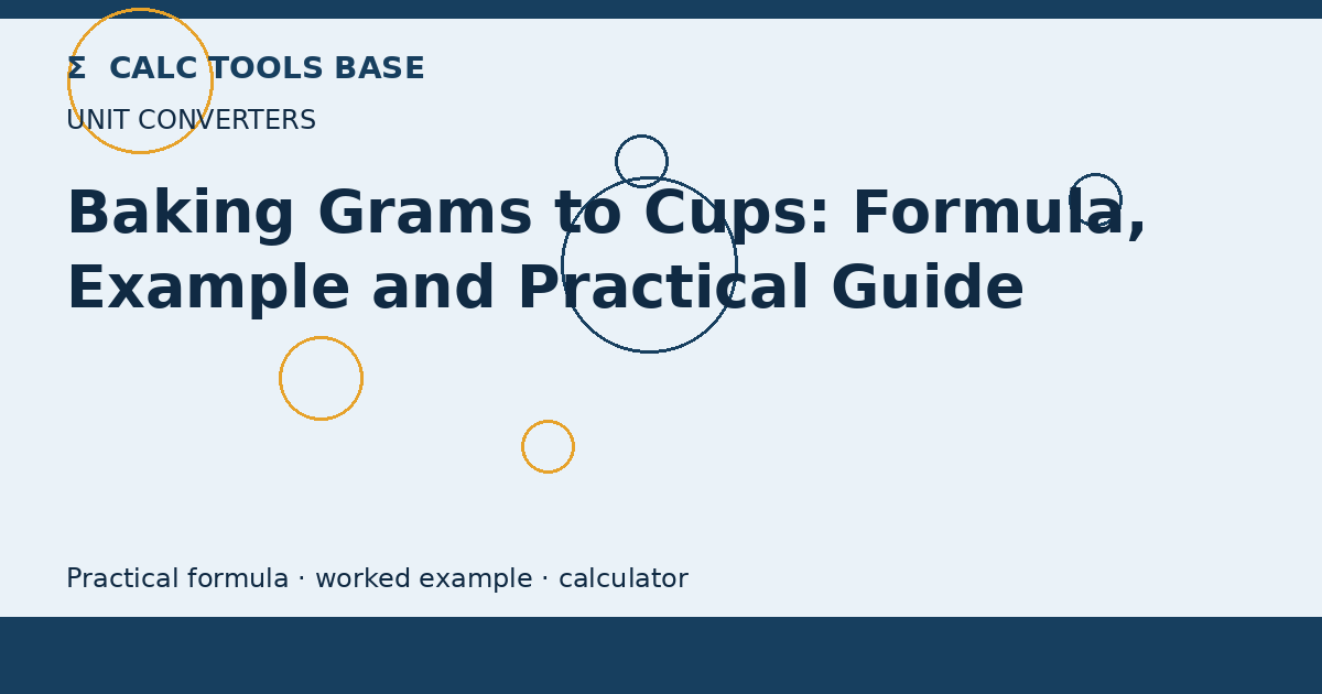 Baking Grams To Cups