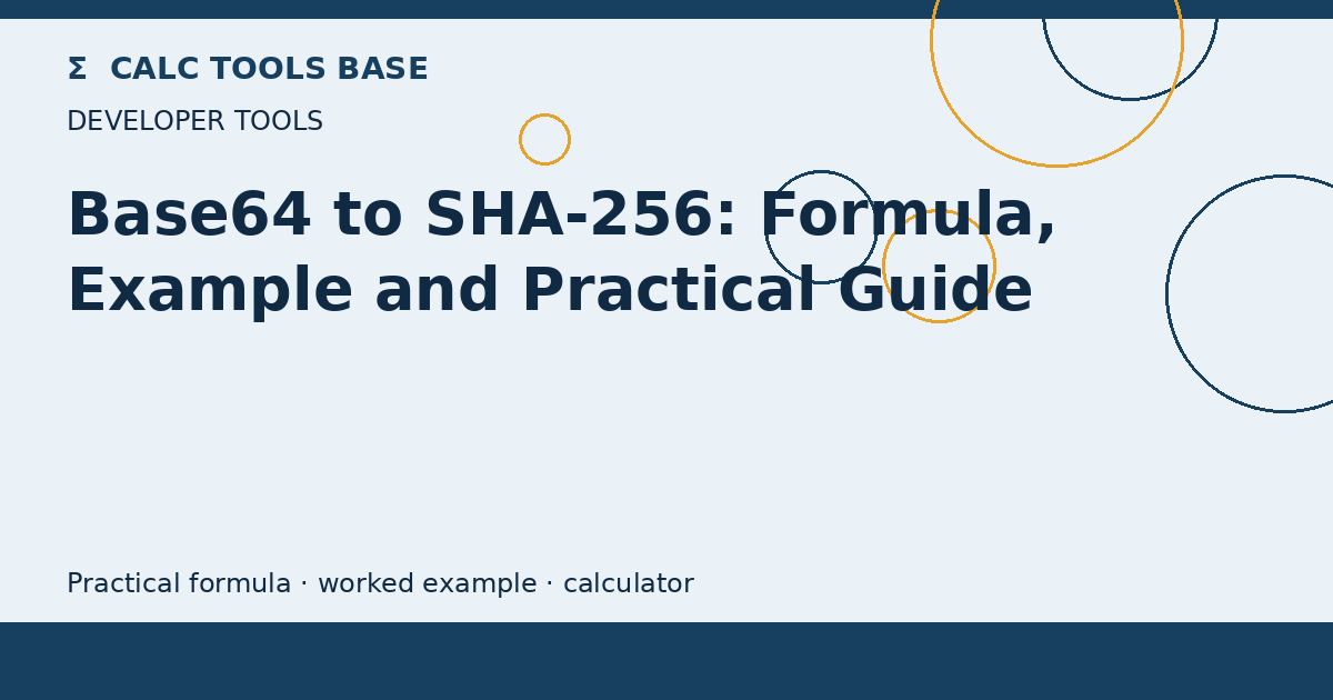 BASE64 To Sha256