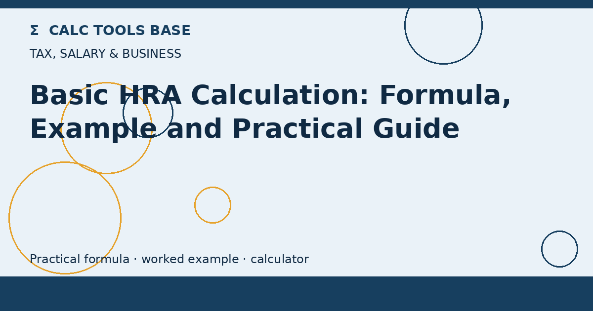 Basic HRA Calculation