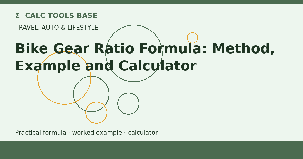 Bike Gear Ratio Formula