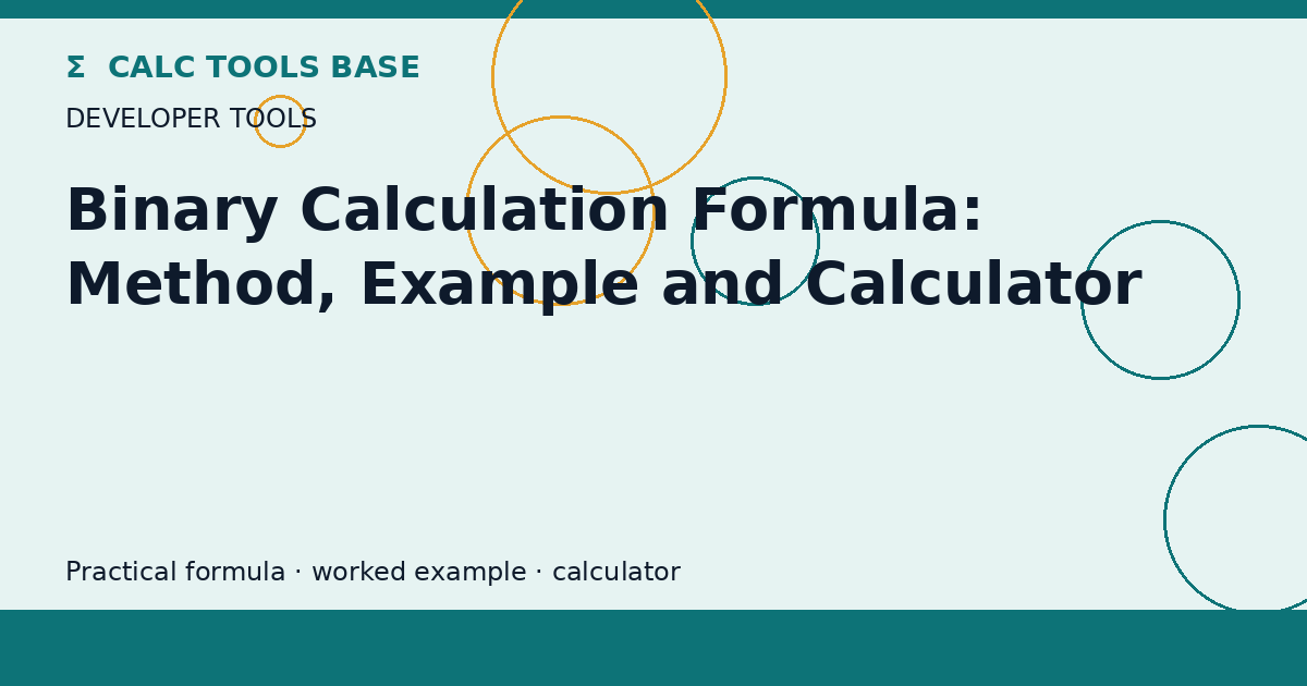 Binary Calculation Formula