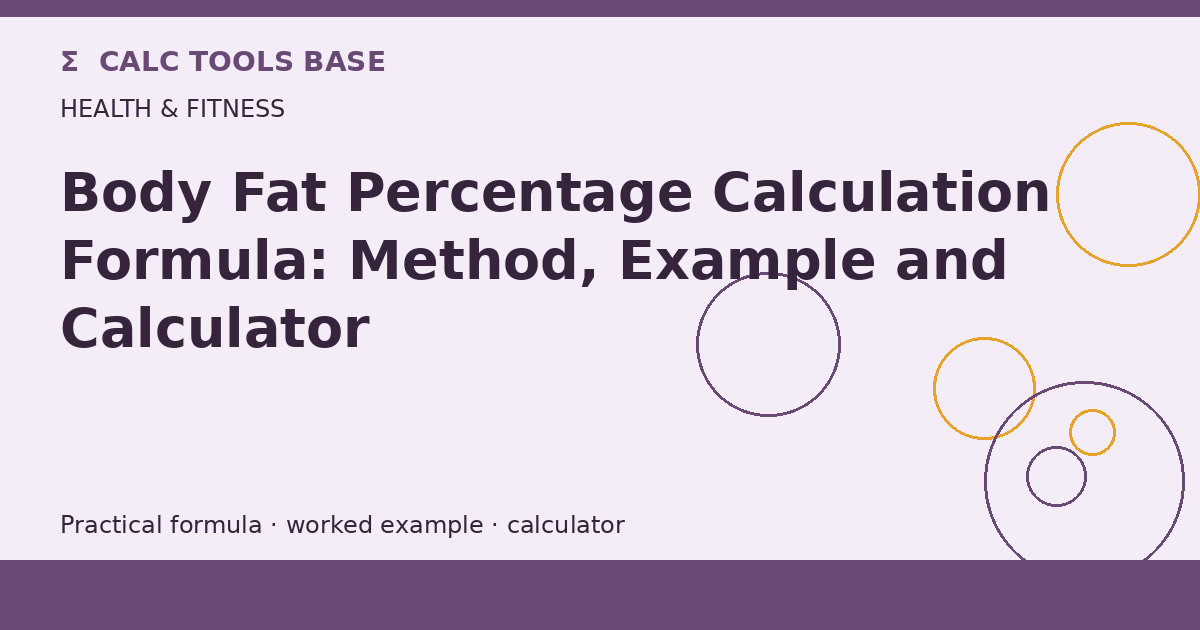 Body Fat Percentage Calculation Formula