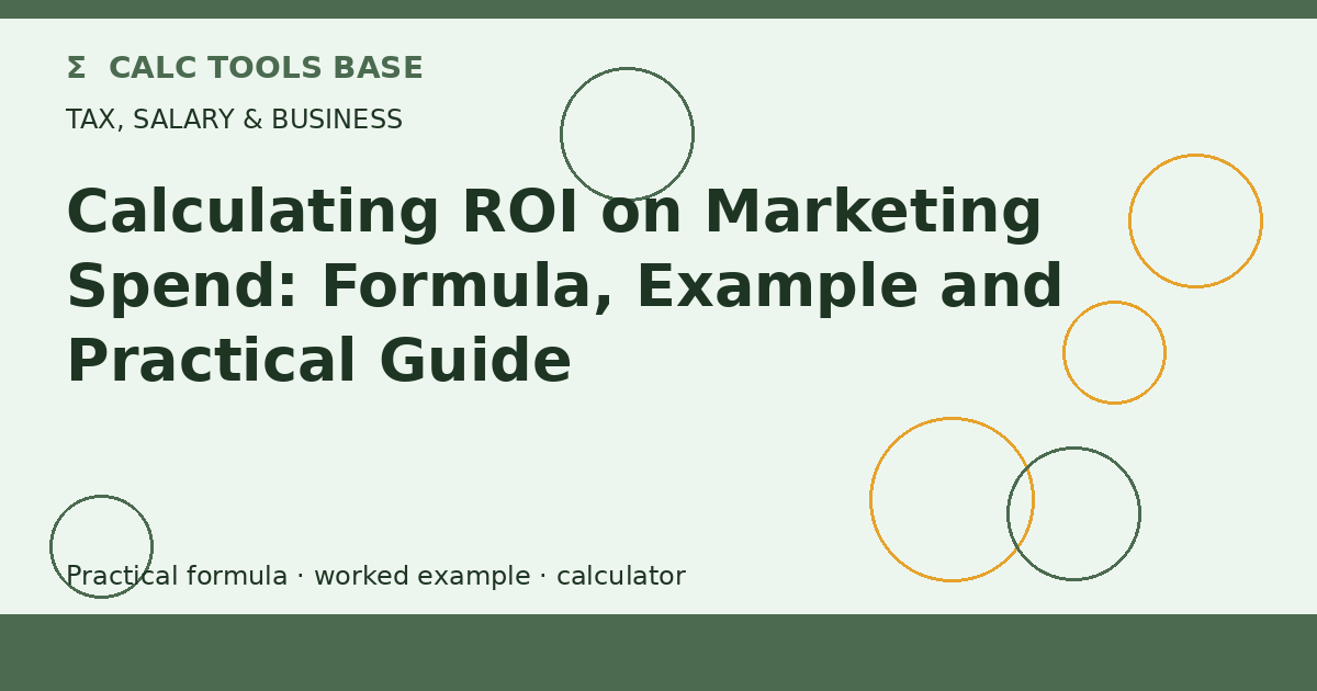 Calculating ROI On Marketing Spend
