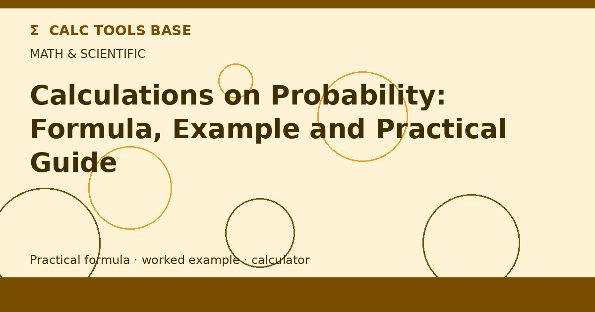 Calculations On Probability