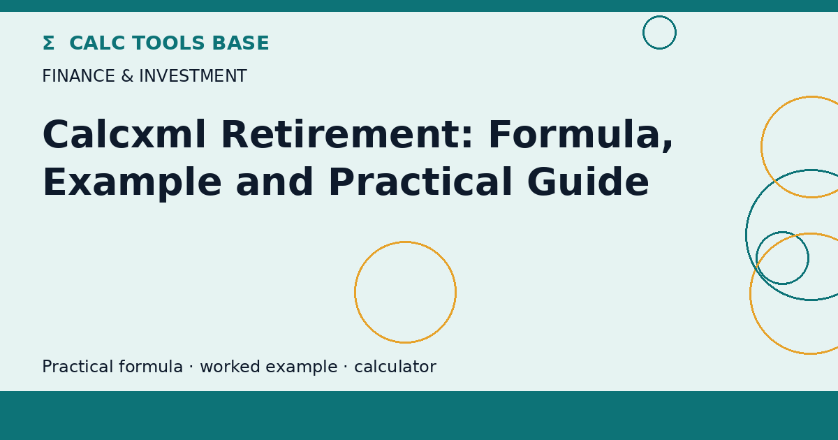 Calcxml Retirement