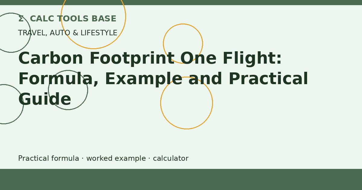 Carbon Footprint One Flight