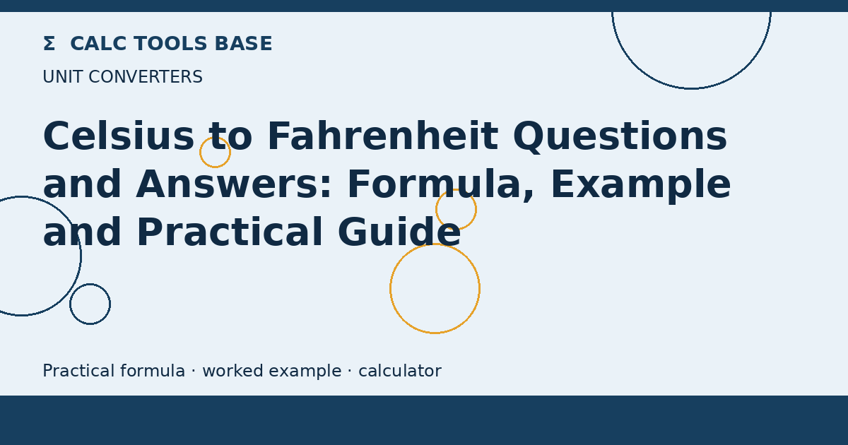 Celsius To Fahrenheit Questions And Answers