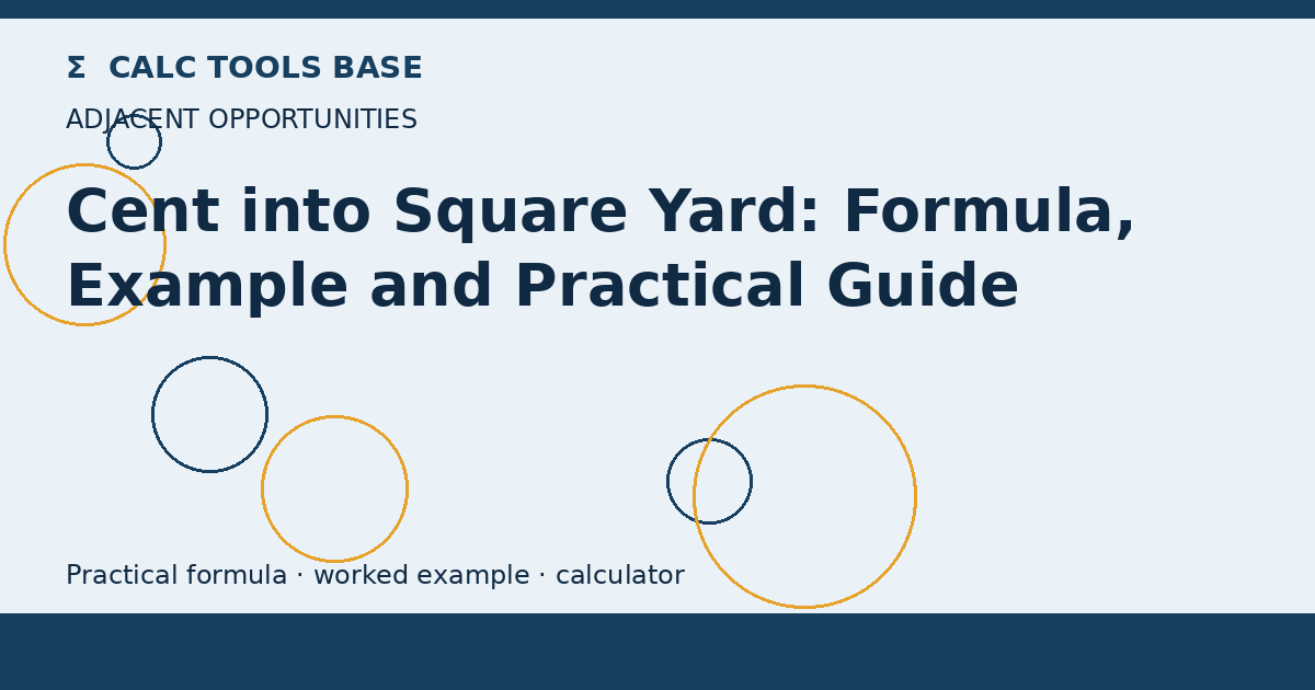 Cent Into Square Yard