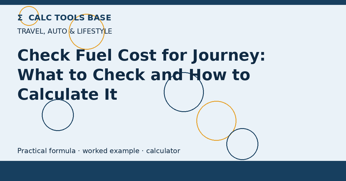 Check Fuel Cost For Journey