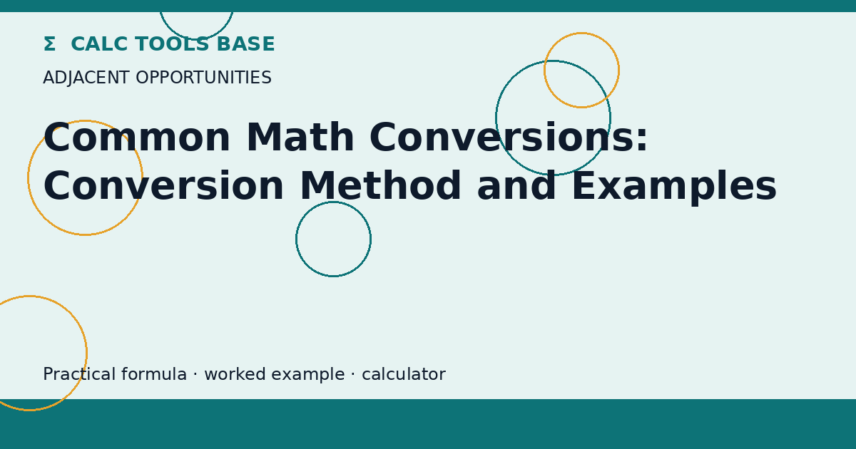 Common Math Conversions