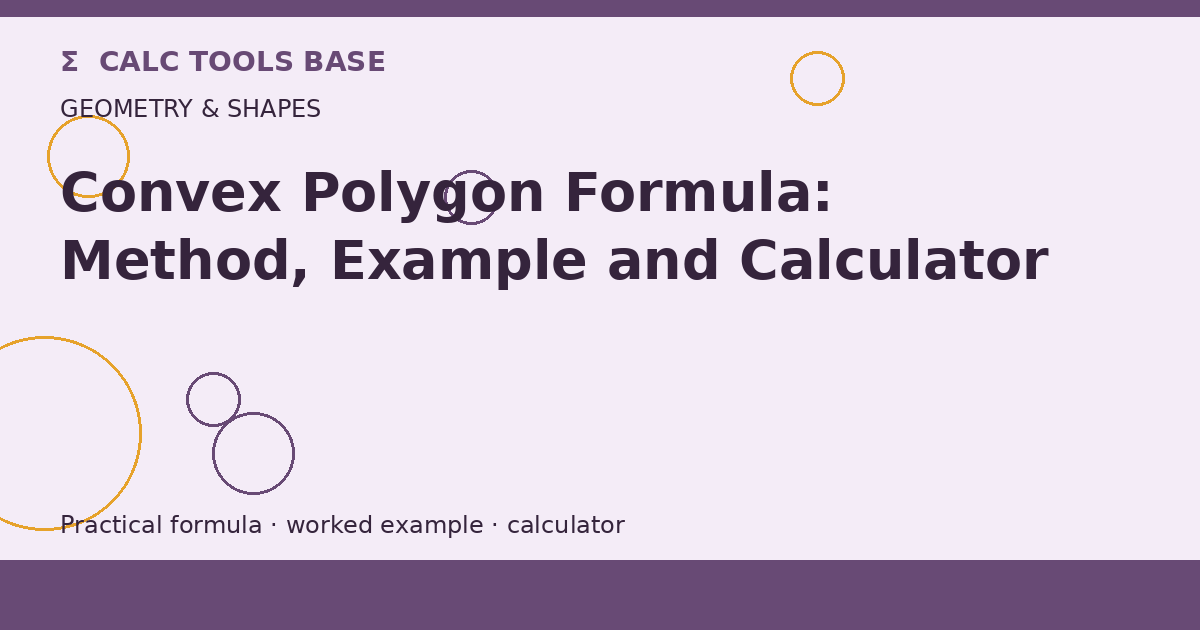 Convex Polygon Formula