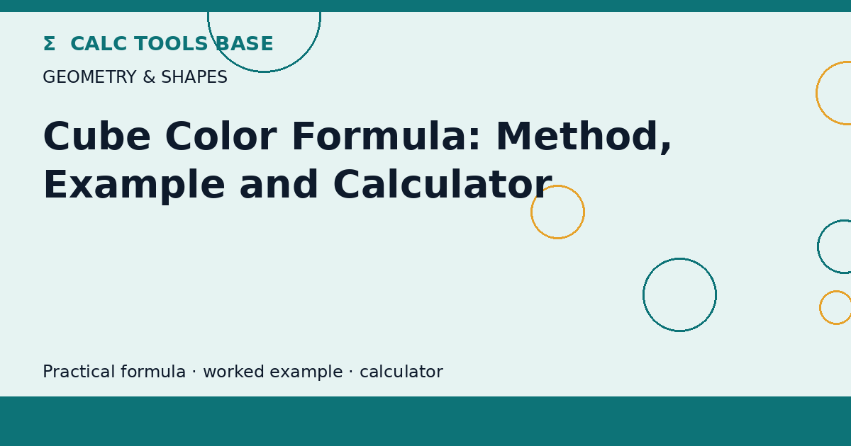 Cube Color Formula