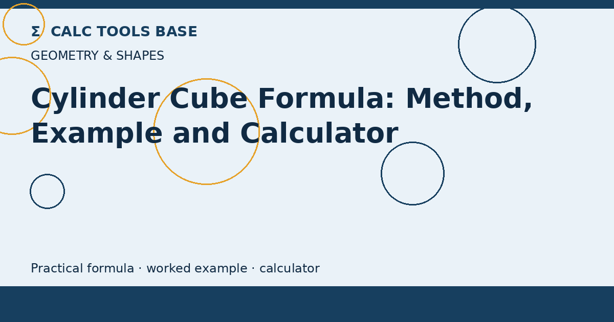 Cylinder Cube Formula