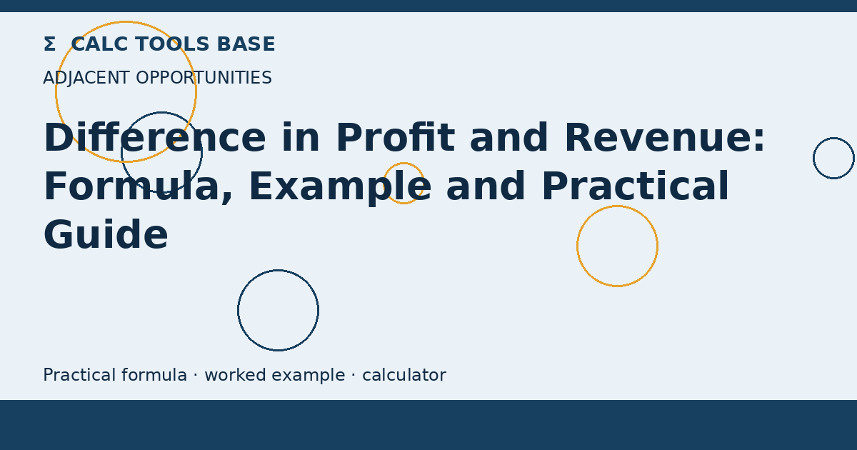 Difference In Profit And Revenue