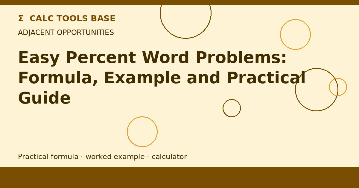 Easy Percent Word Problems