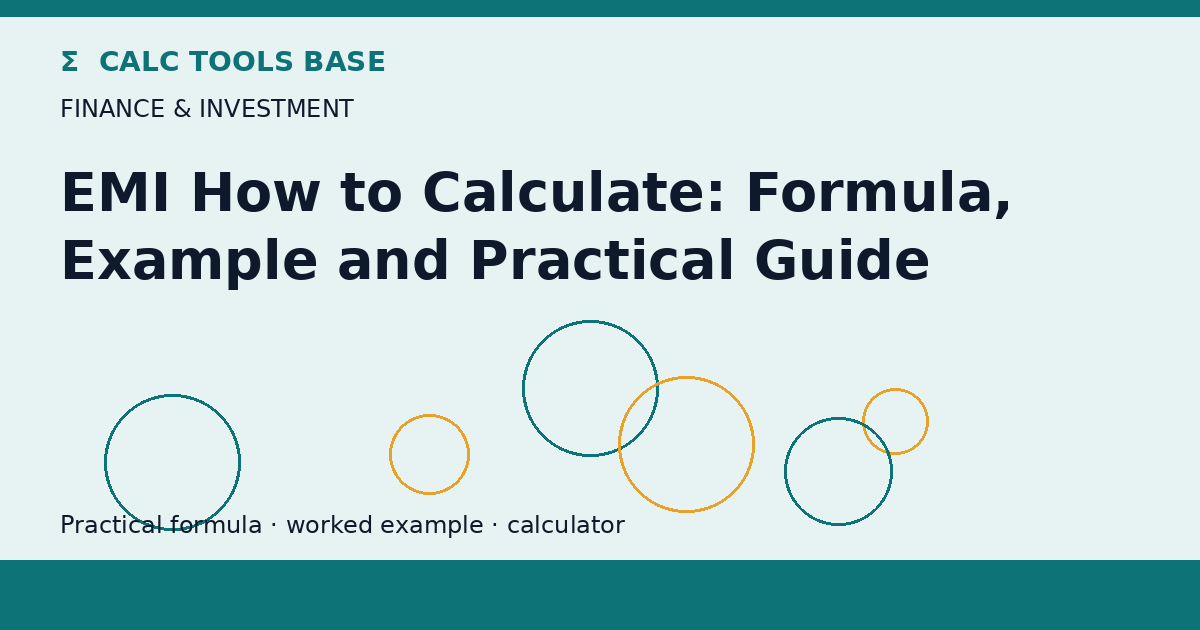 EMI How To Calculate