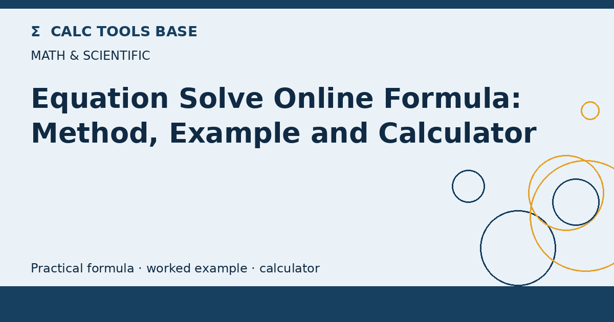 Equation Solve Online