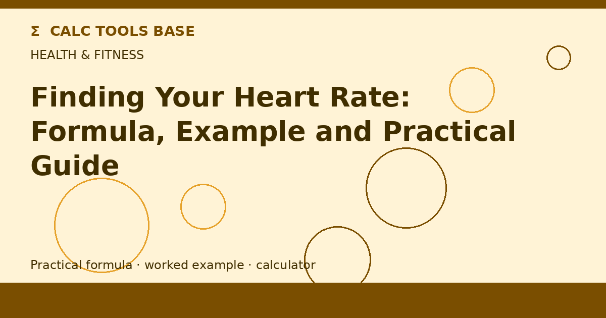 Finding Your Heart Rate