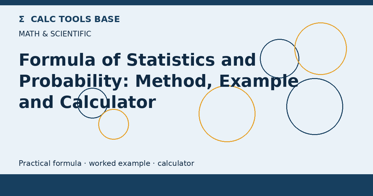 Formula Of Statistics And Probability