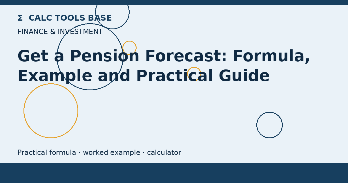 Get A Pension Forecast