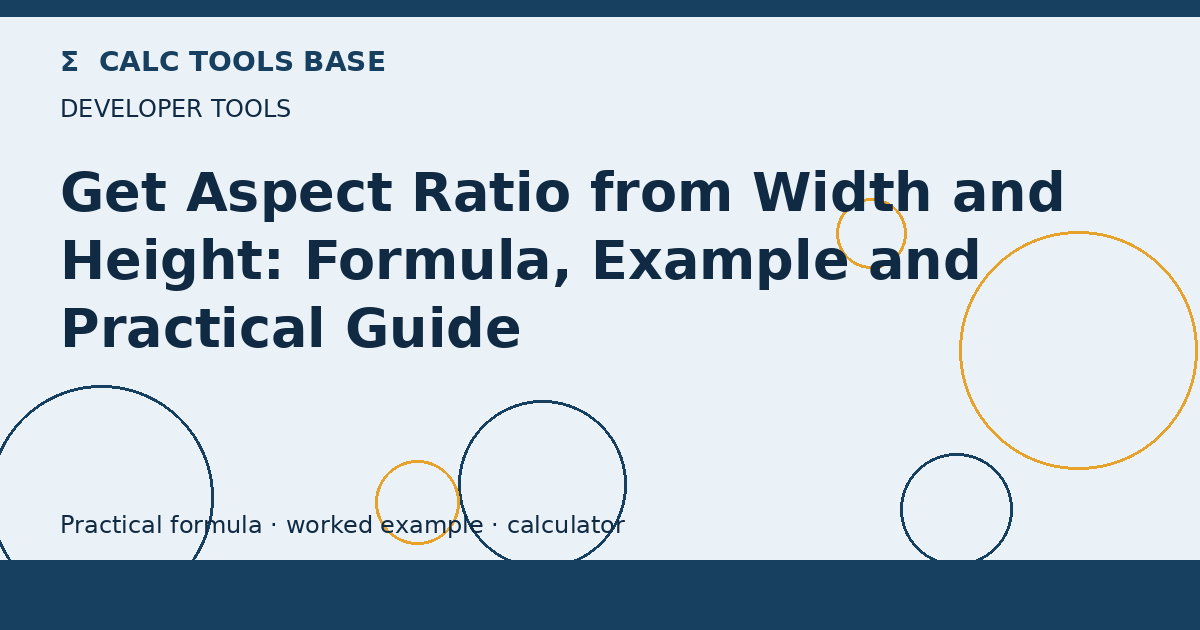 Get Aspect Ratio From Width And Height