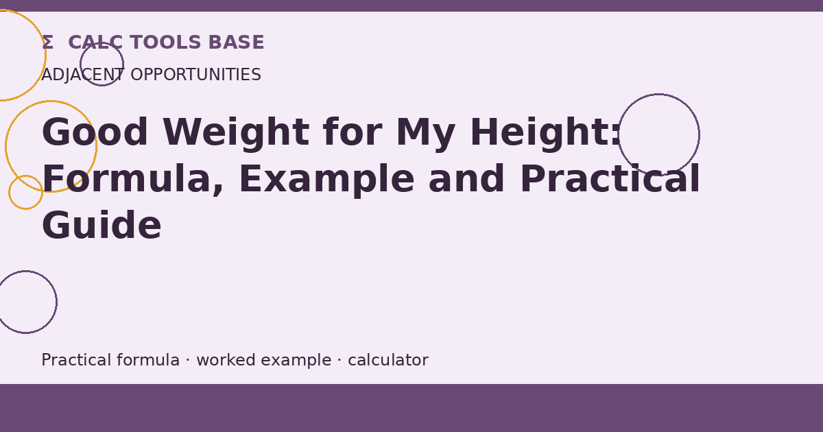 Good Weight For My Height