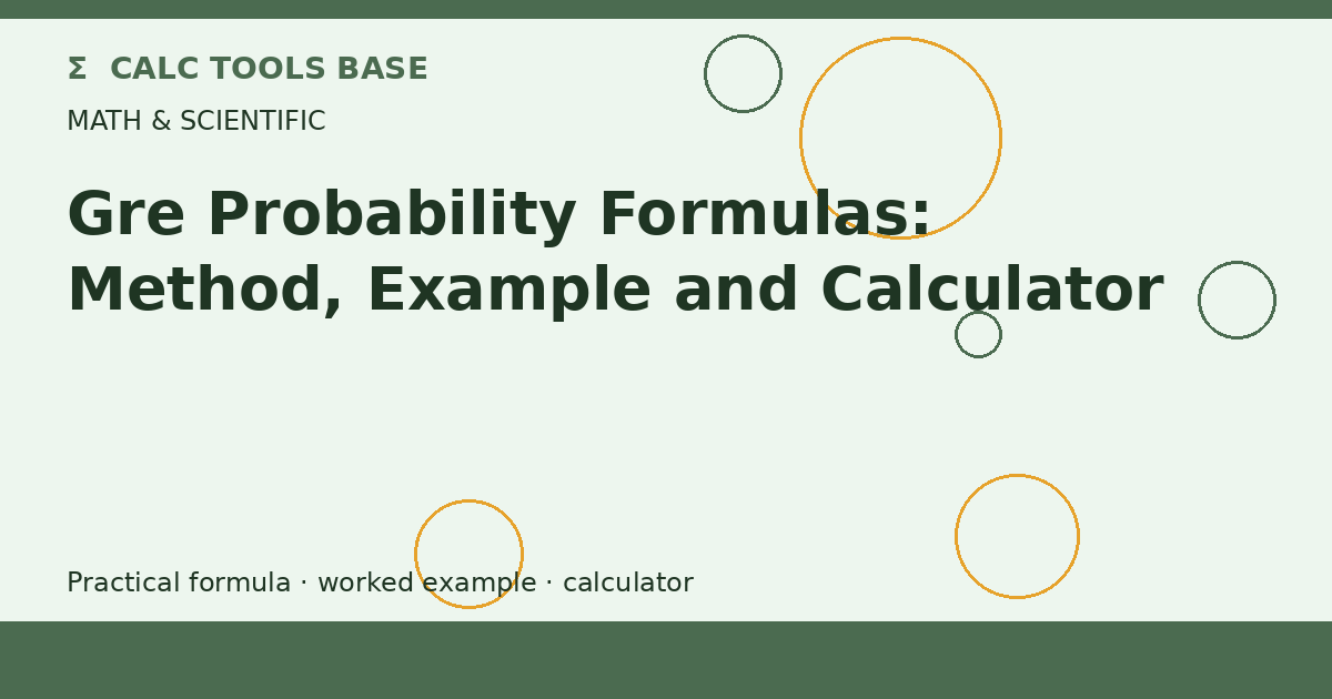 Gre Probability Formulas