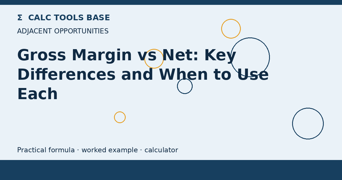 Gross Margin Vs Net