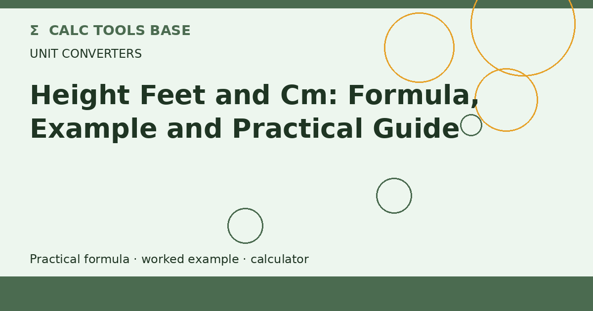Height Feet And Cm