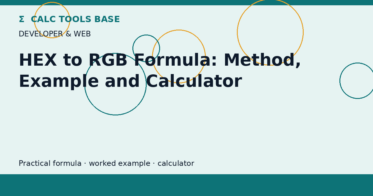 HEX To RGB Formula