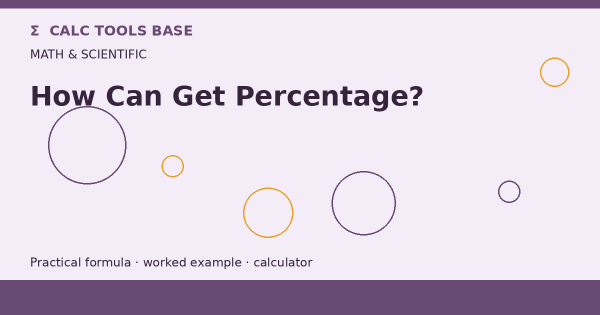 How Can Get Percentage?