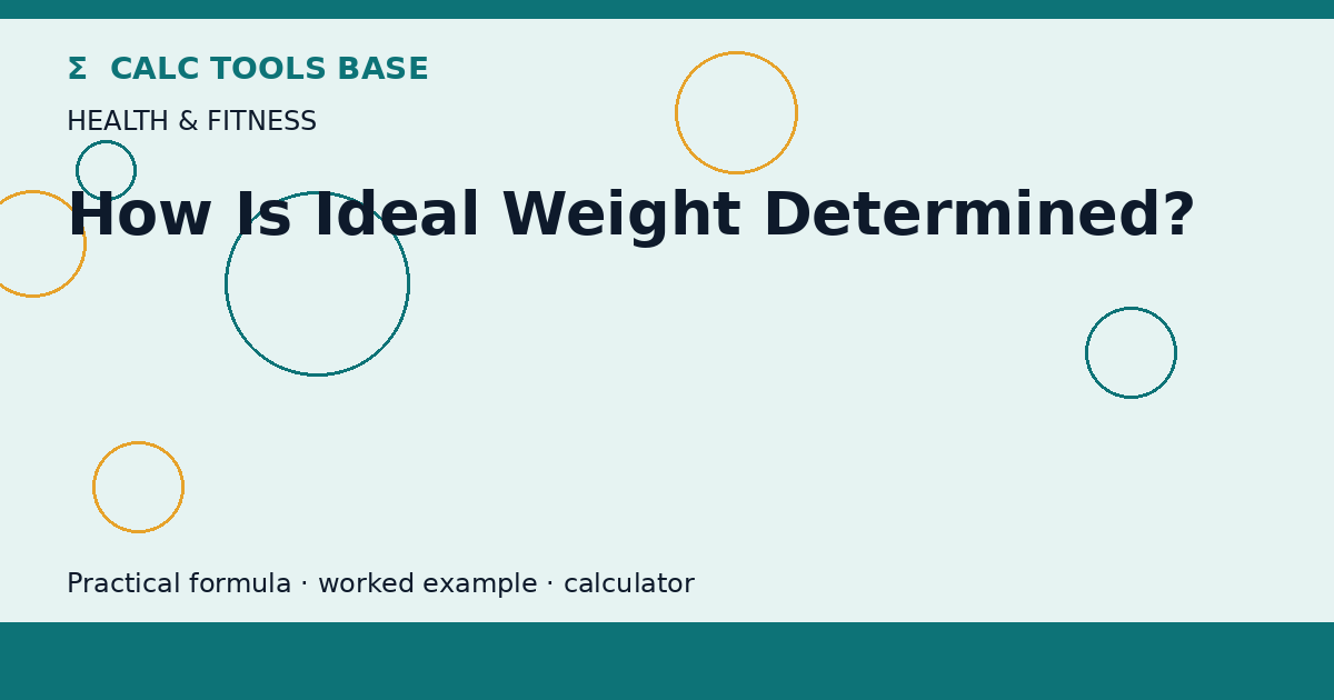 How Is Ideal Weight Determined?
