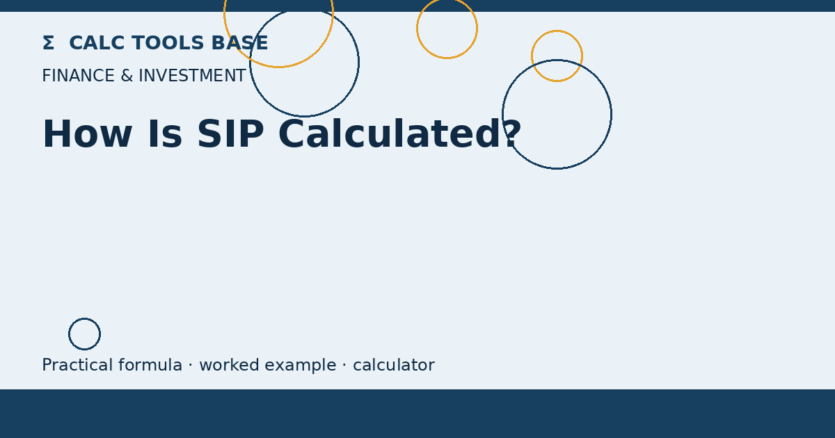 How Is SIP Calculated?