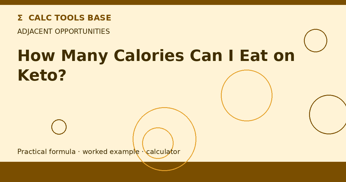 How Many Calories Can I Eat On Keto?