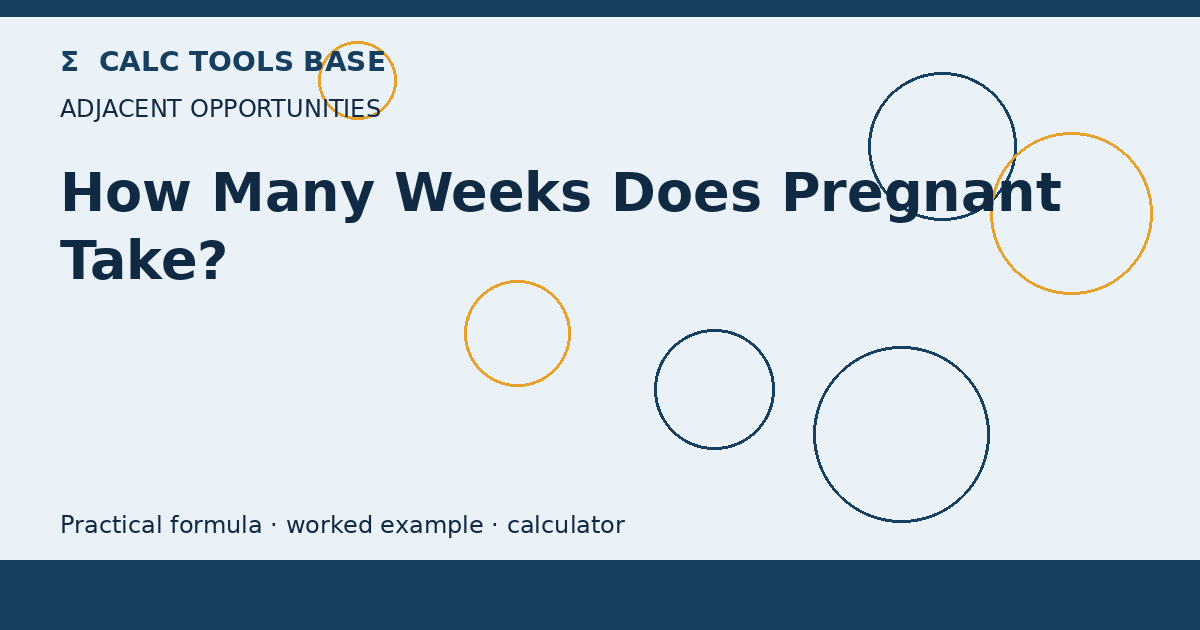 How Many Weeks Does Pregnant Take?