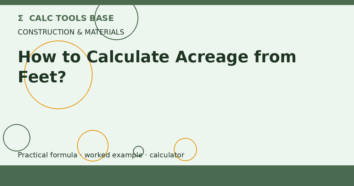 How To Calculate Acreage From Feet?