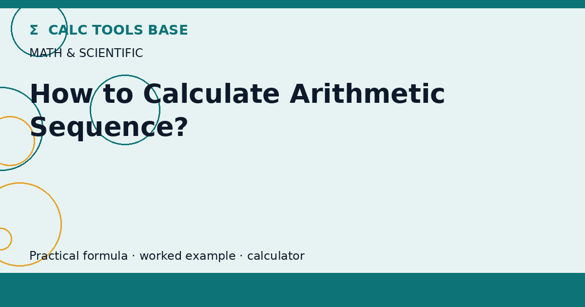 How To Calculate Arithmetic Sequence?