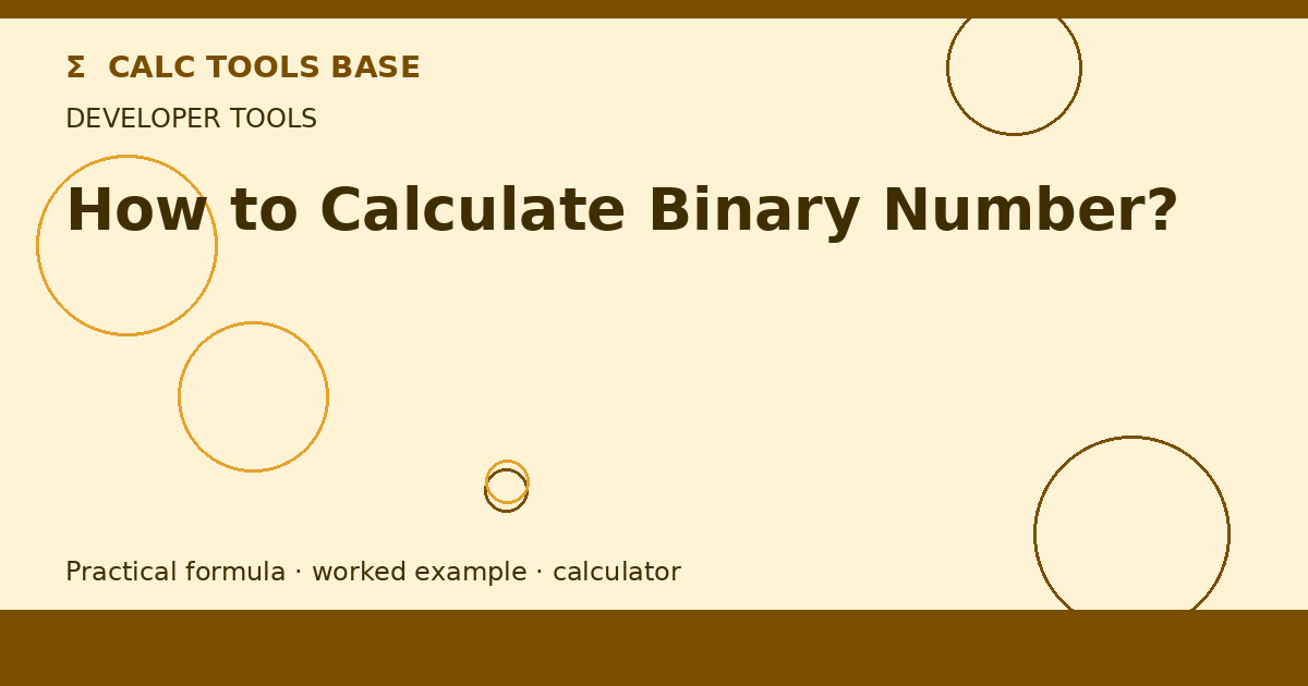 How To Calculate Binary Number?