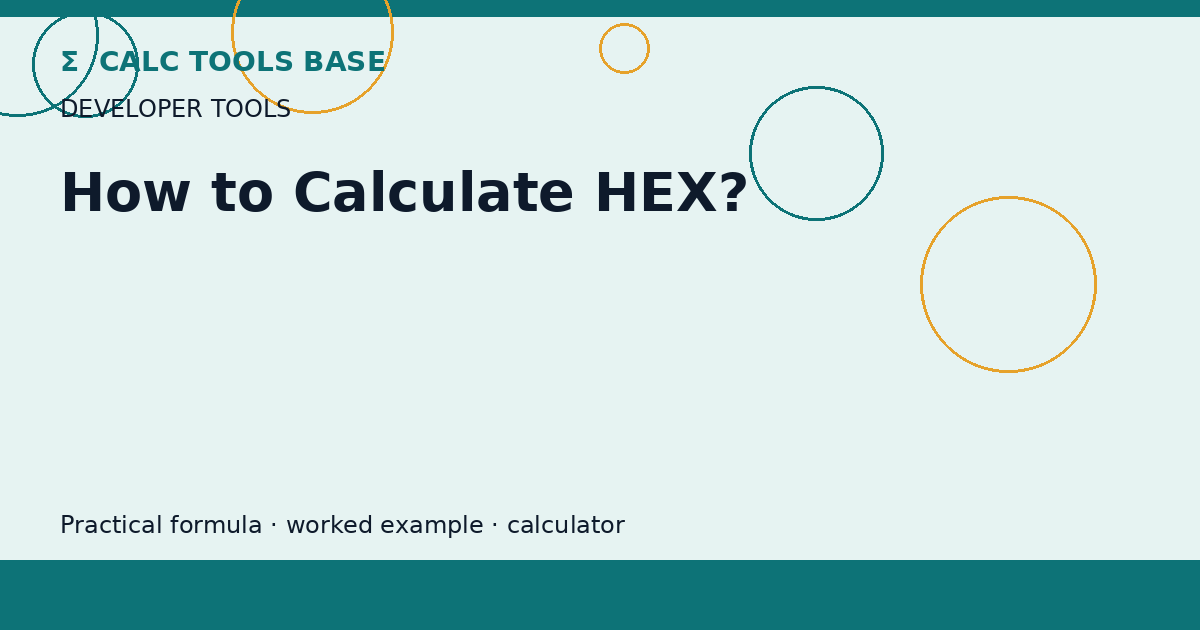 How To Calculate HEX?
