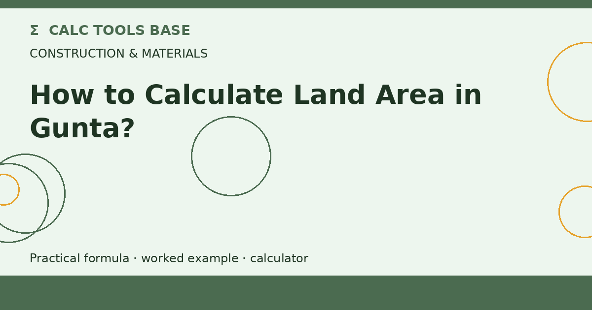 How To Calculate Land Area In Gunta?