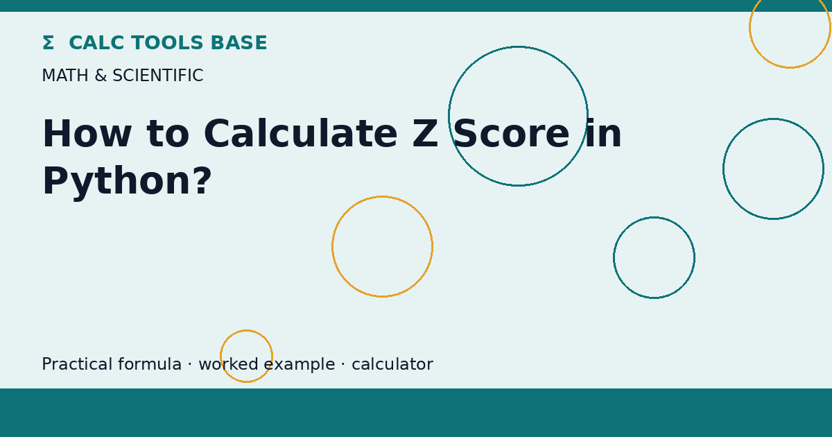 How To Calculate Z Score In Python?