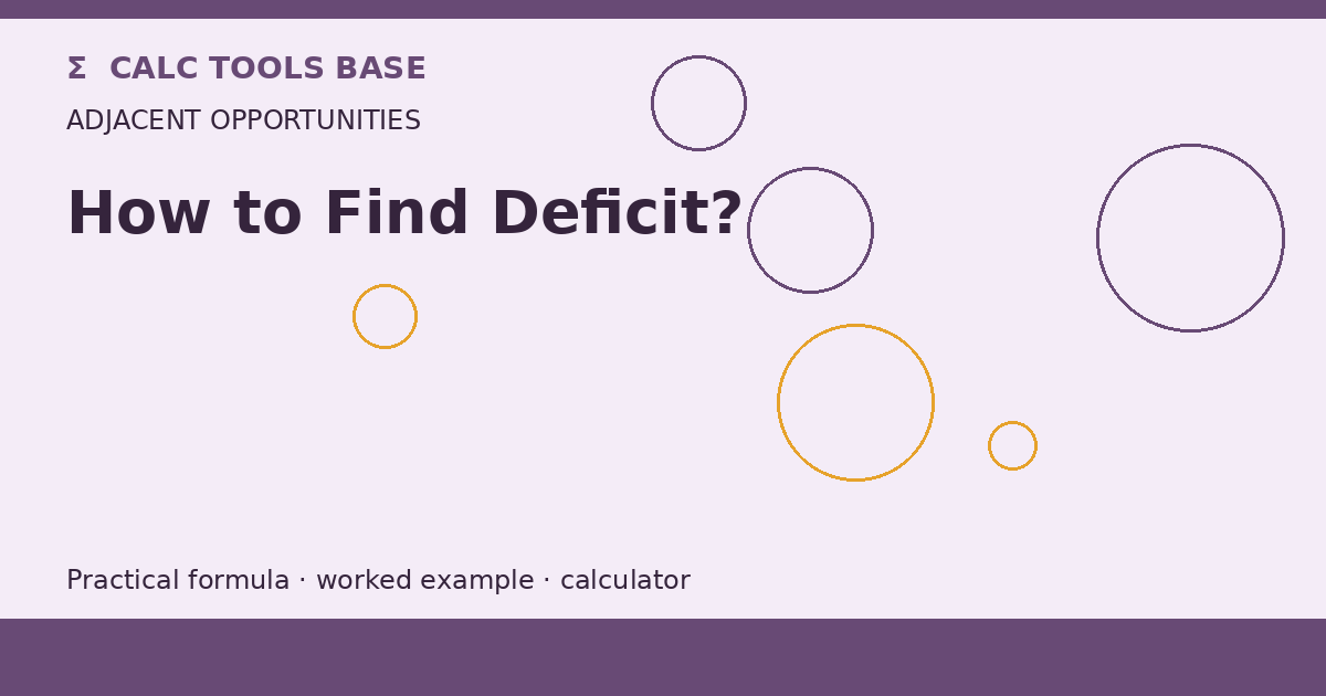 How To Find Deficit?