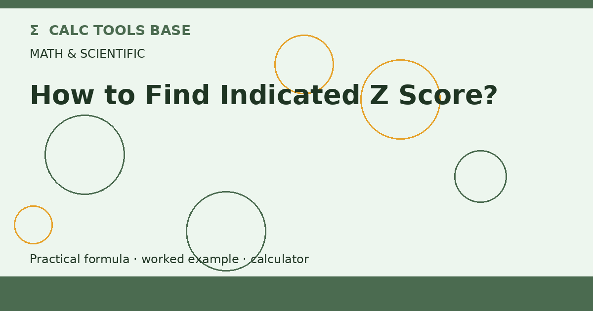 How To Find Indicated Z Score?