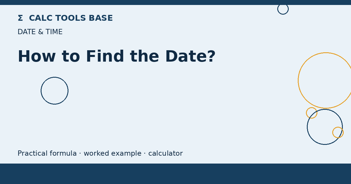 How To Find The Date?