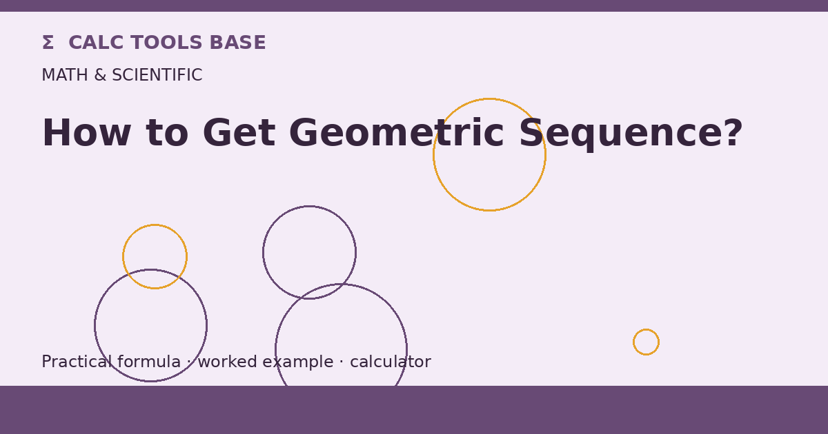 How To Get Geometric Sequence?